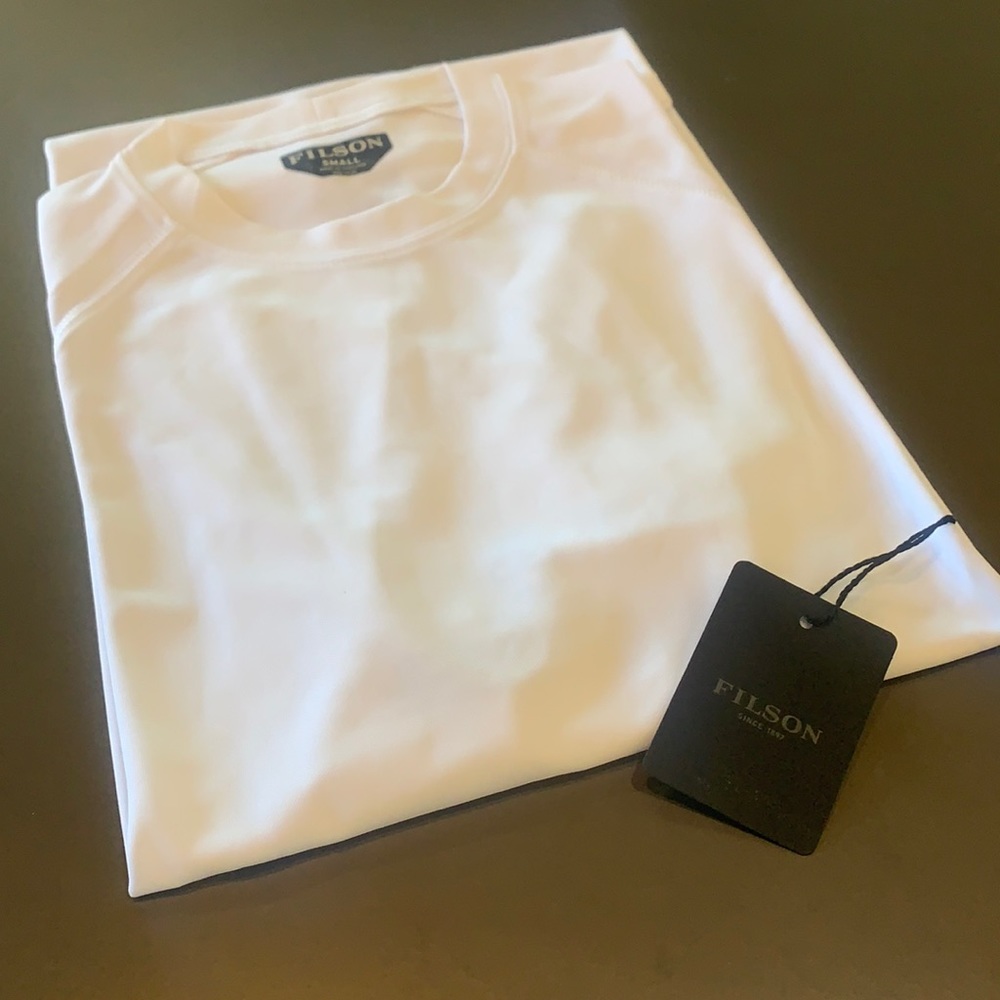 C.C. Filson Long Sleeve Barrier T-Shirt, NEW  White